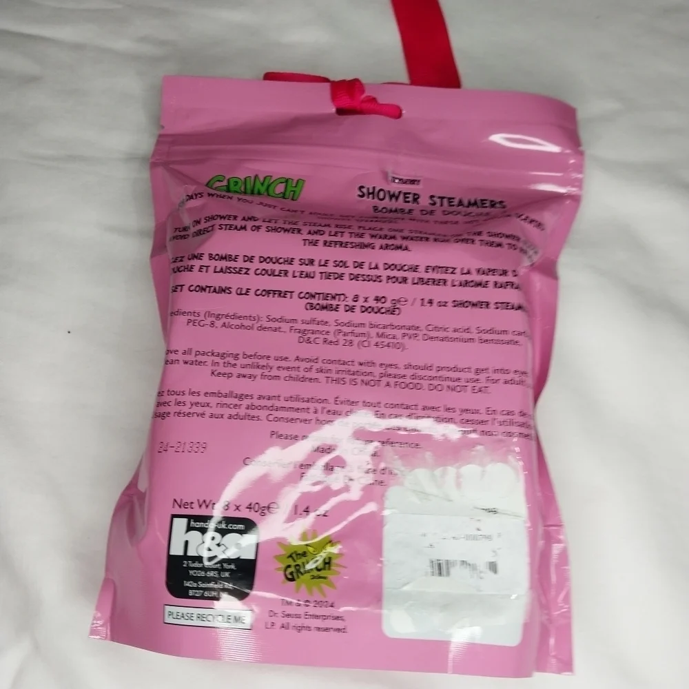 Grinch Pink Shower Steamers NWT
